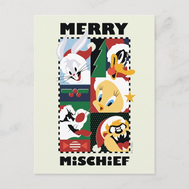 LOONEY TUNES™ Holiday Merry Mischief Postcard (Front)