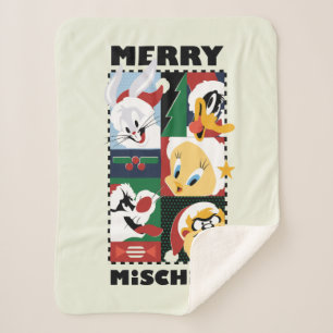 LOONEY TUNES™ Holiday Merry Mischief Sherpa Blanket