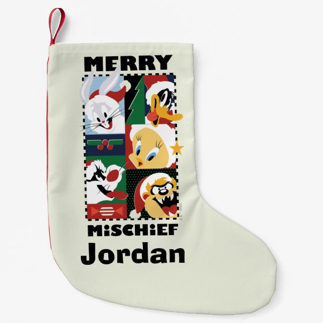 LOONEY TUNES™ Holiday Merry Mischief Small Christmas Stocking (Front)