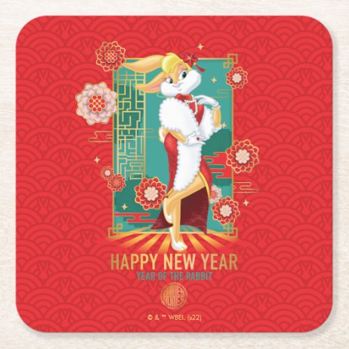LOONEY TUNES  Lola Year of the Rabbit Square Paper Coaster