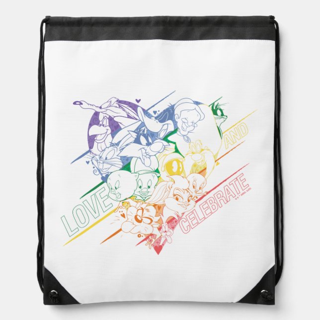 LOONEY TUNES™ - Love and Celebrate Drawstring Bag (Front)