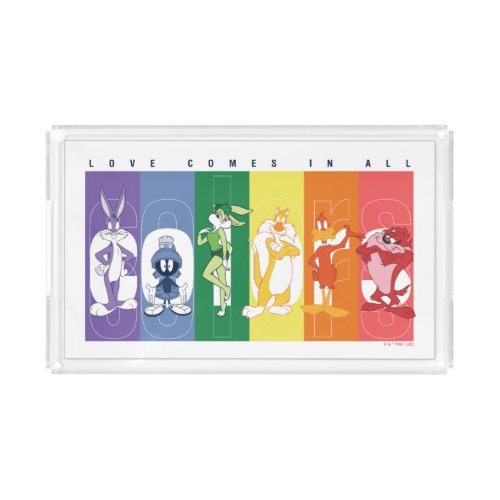 LOONEY TUNES _ Love Comes In All Colors Acrylic Tray