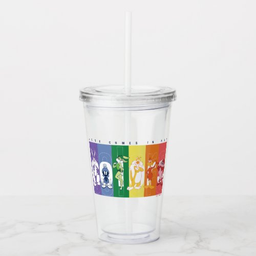 LOONEY TUNES _ Love Comes In All Colors Acrylic Tumbler