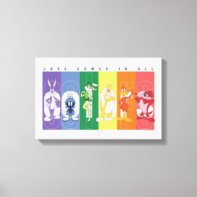 LOONEY TUNES™ - Love Comes In All Colors Canvas Print (Front)