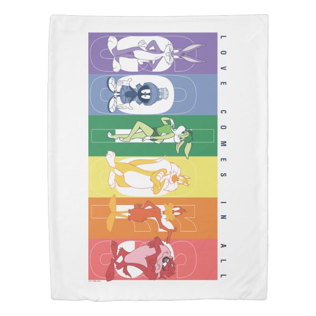 LOONEY TUNES™ - Love Comes In All Colors Duvet Cover (Front)