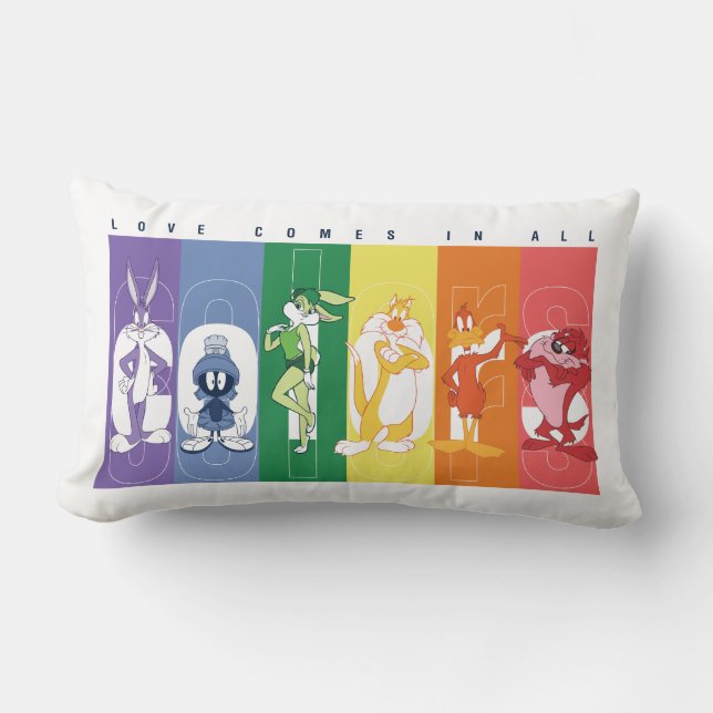 LOONEY TUNES™ - Love Comes In All Colors Lumbar Pillow (Front)