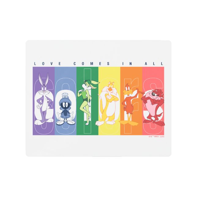 LOONEY TUNES™ - Love Comes In All Colors Metal Print (Front)