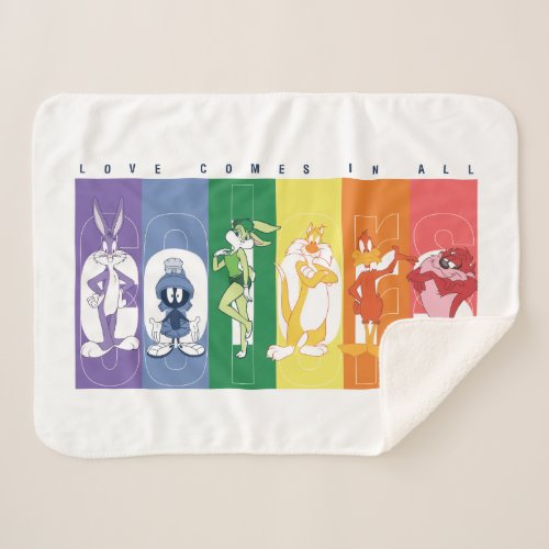 LOONEY TUNES _ Love Comes In All Colors Sherpa Blanket