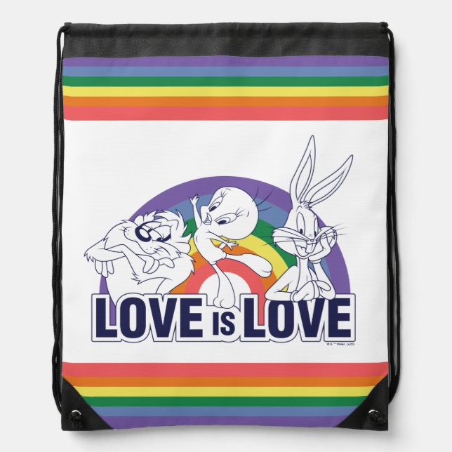 LOONEY TUNES™ - Love Is Love Drawstring Bag (Front)