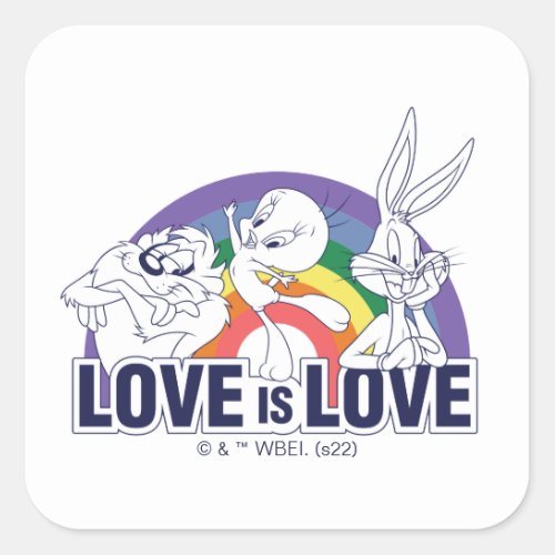 LOONEY TUNES _ Love Is Love Square Sticker