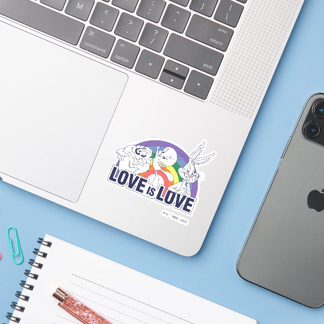 LOONEY TUNES™ - Love Is Love Sticker (Laptop w/ iPhone)