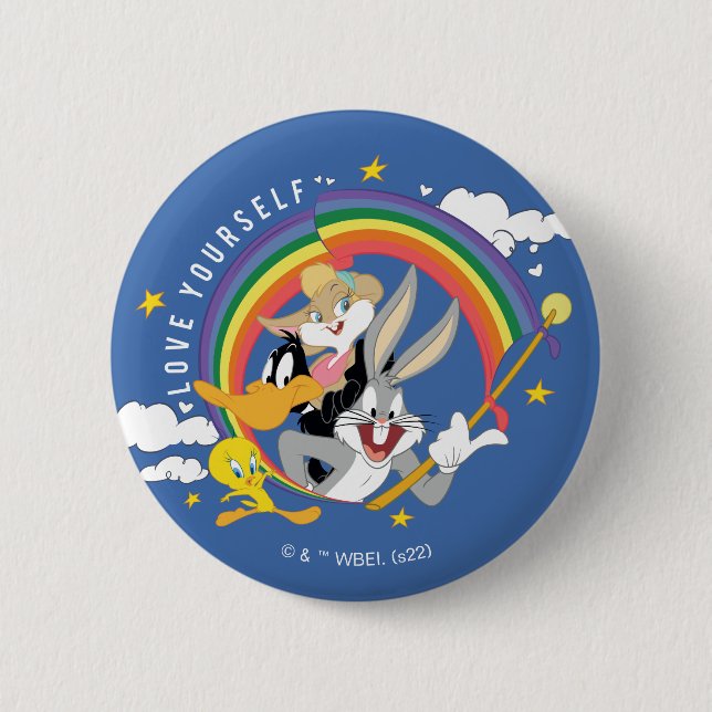 LOONEY TUNES™ - Love Yourself Pride Badge Button (Front)