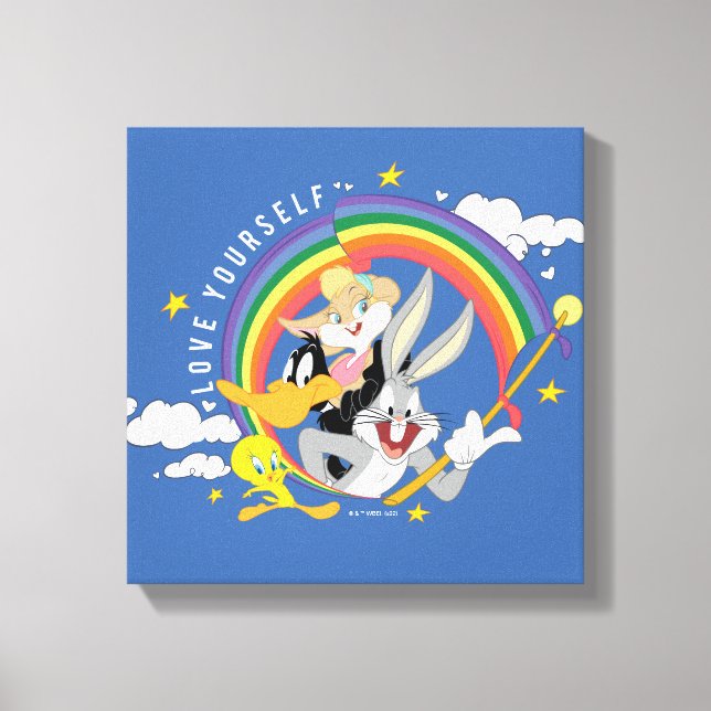LOONEY TUNES™ - Love Yourself Pride Badge Canvas Print (Front)
