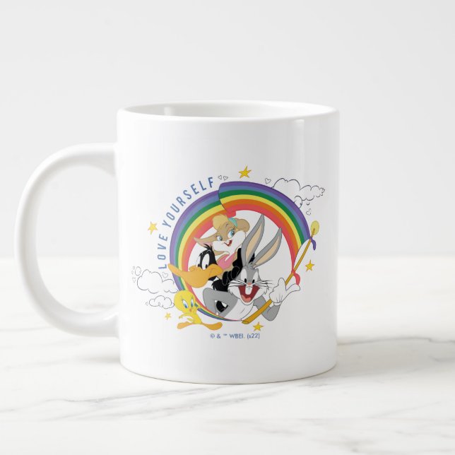 LOONEY TUNES™ - Love Yourself Pride Badge Giant Coffee Mug (Left)
