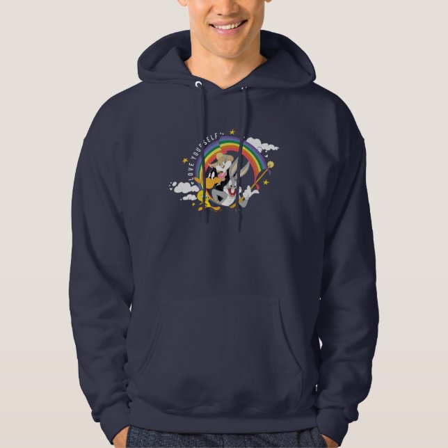 LOONEY TUNES™ - Love Yourself Pride Badge Hoodie (Front)