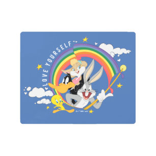 LOONEY TUNES™ - Love Yourself Pride Badge Metal Print