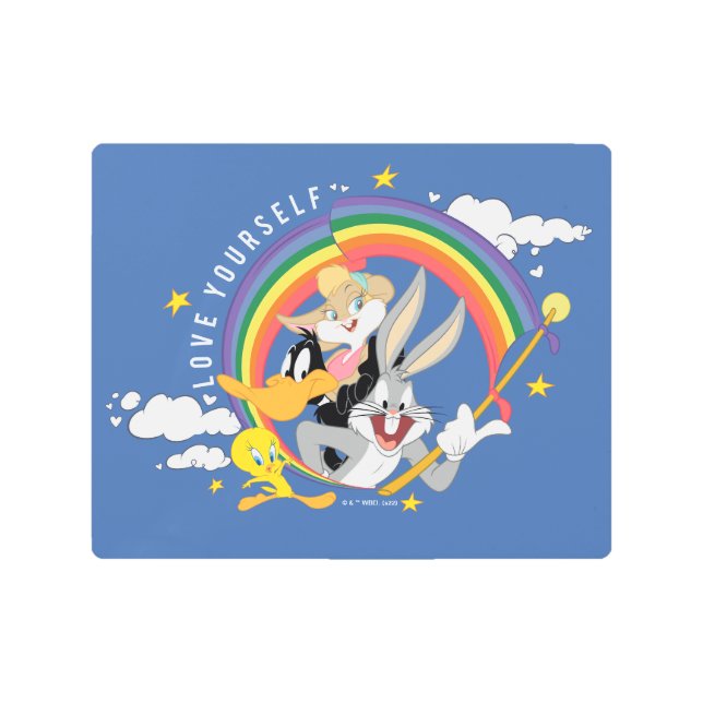 LOONEY TUNES™ - Love Yourself Pride Badge Metal Print (Front)