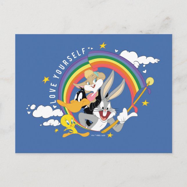 LOONEY TUNES™ - Love Yourself Pride Badge Postcard (Front)