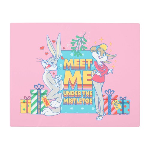 LOONEY TUNES  Meet Me Under the Mistletoe Metal Print