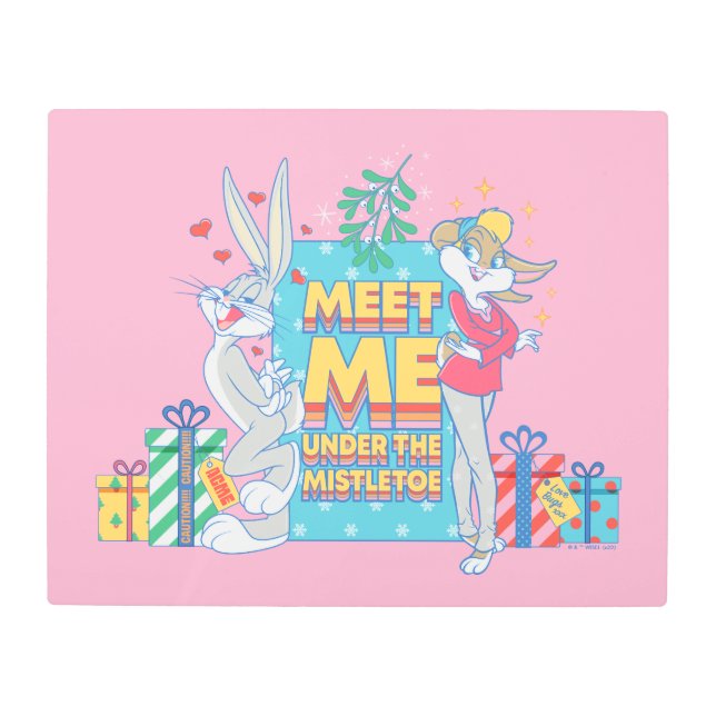 LOONEY TUNES™ | Meet Me Under the Mistletoe Metal Print (Front)