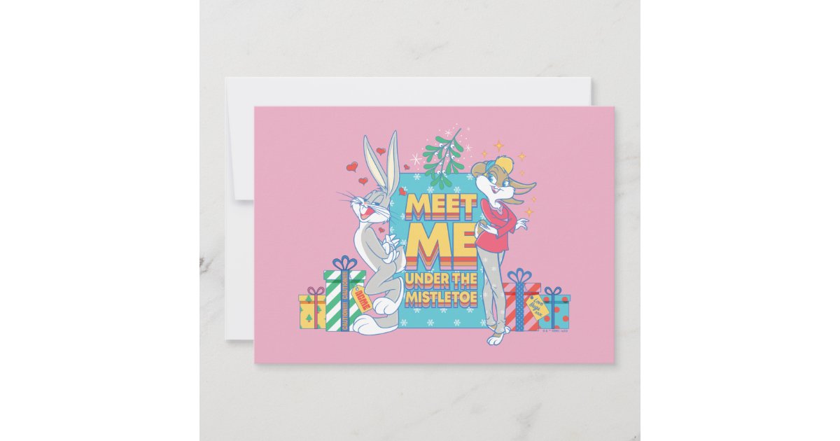 LOONEY TUNES™ | Meet Me Under the Mistletoe Note Card | Zazzle