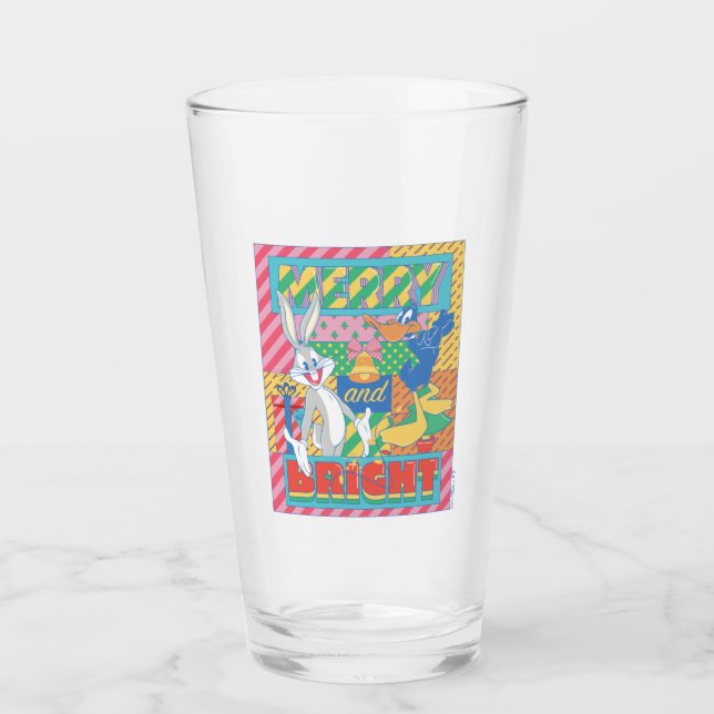 LOONEY TUNES™ | Merry and Bright Christmas Glass (Front)