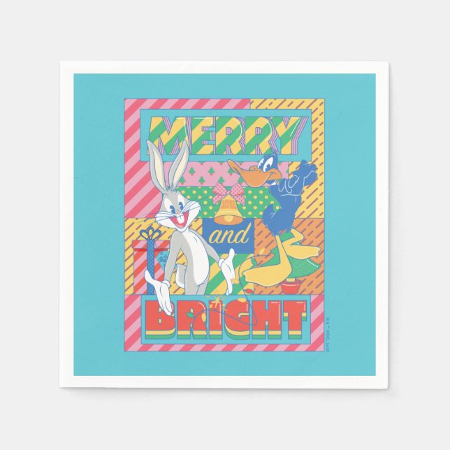 LOONEY TUNES™ | Merry and Bright Christmas Napkins (Front)