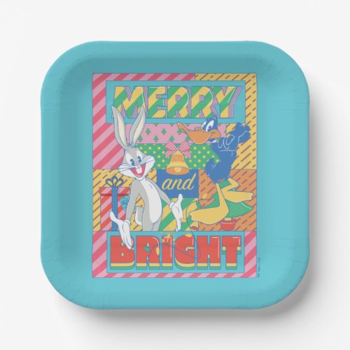 LOONEY TUNES  Merry and Bright Christmas Paper Plates