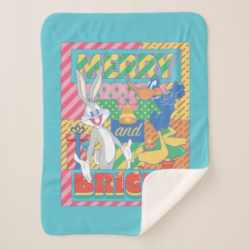 LOONEY TUNES  Merry and Bright Christmas Sherpa Blanket