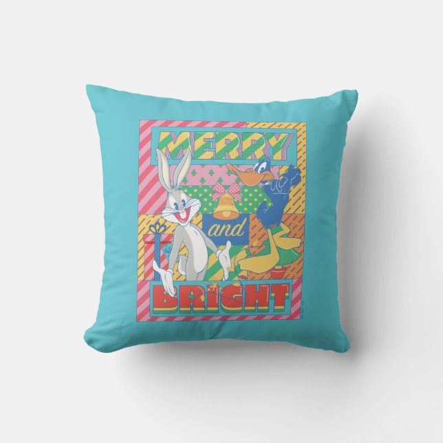 LOONEY TUNES™ | Merry and Bright Christmas Throw Pillow (Front)