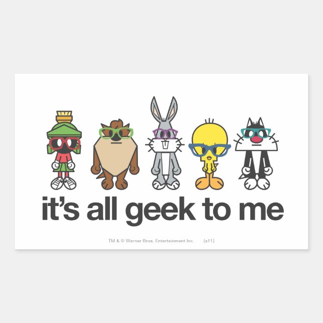 LOONEY TUNES™ Nerds - All Geek To Me Rectangular Sticker (Front)