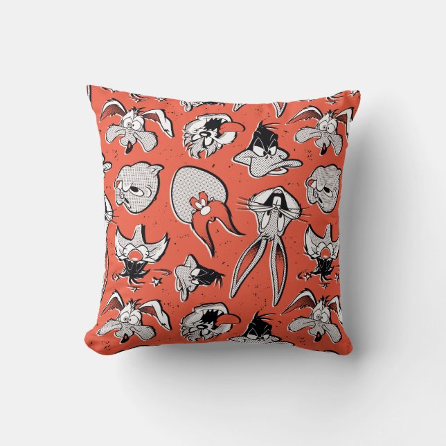 LOONEY TUNES™ Retro Halftone Pattern Throw Pillow (Front)