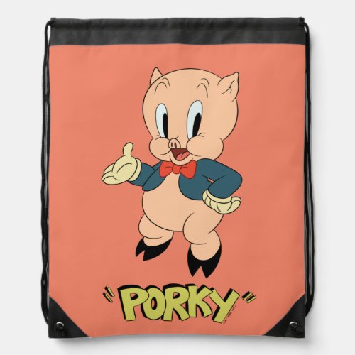 LOONEY TUNES Retro Laughs  Porky Pig Drawstring Bag