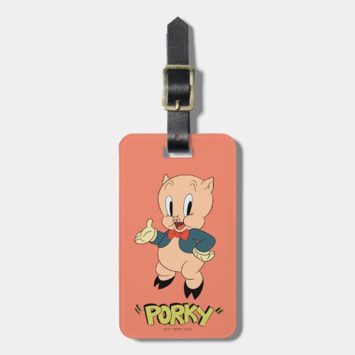 LOONEY TUNES Retro Laughs  Porky Pig Luggage Tag