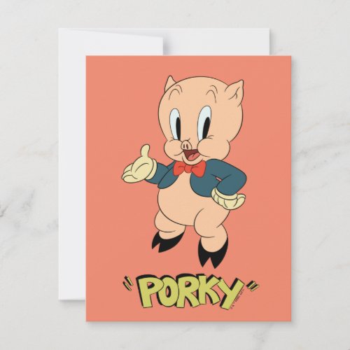 LOONEY TUNESâ Retro Laughs  Porky Pig Note Card