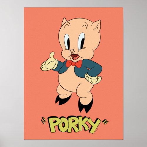 LOONEY TUNES Retro Laughs  Porky Pig Poster