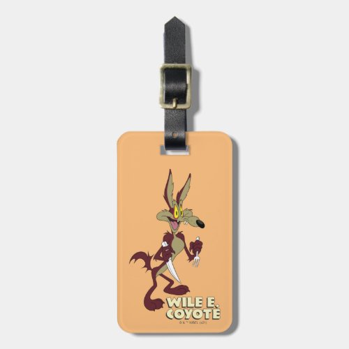 LOONEY TUNES Retro Laughs  WILE E COYOTE Luggage Tag