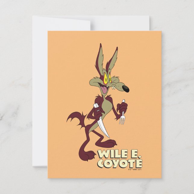LOONEY TUNES™ Retro Laughs | WILE E. COYOTE™ Note Card (Front)
