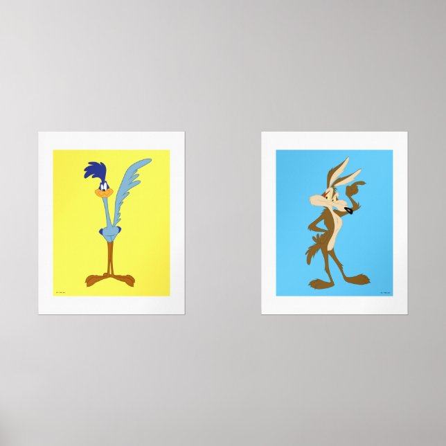 LOONEY TUNES™ ROAD RUNNER™ & WILE E. COYOTE™ WALL ART SETS (Front)