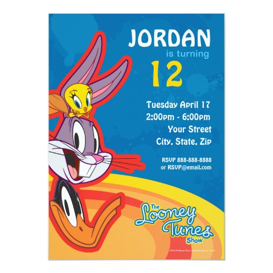 Looney Tunes Show Birthday Invitation Zazzle Com