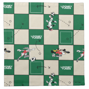 LOONEY TUNES™ Soccer Grid Pattern Cloth Napkin
