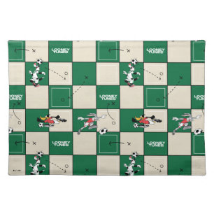 LOONEY TUNES™ Soccer Grid Pattern Cloth Placemat