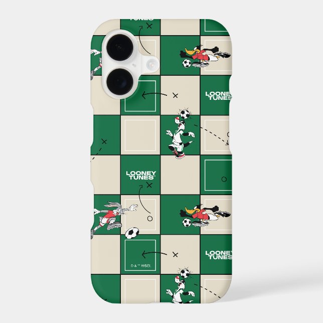 LOONEY TUNES™ Soccer Grid Pattern Iphone Case (Back)