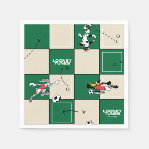 LOONEY TUNES™ Soccer Grid Pattern Napkins