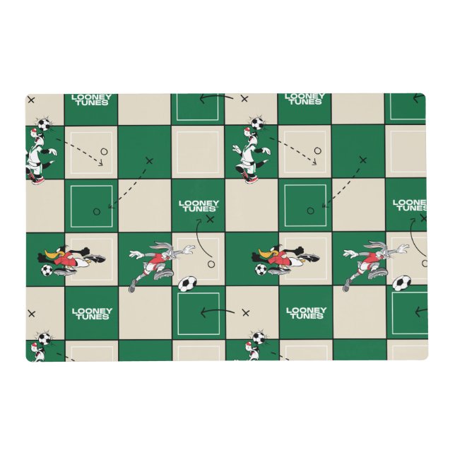 LOONEY TUNES™ Soccer Grid Pattern Placemat (Front)