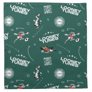 LOONEY TUNES™ Soccer Playbook Pattern Cloth Napkin
