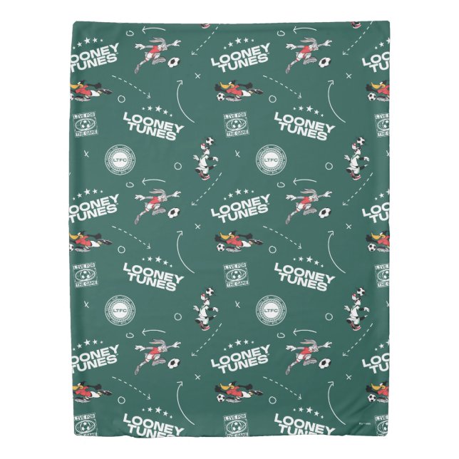 LOONEY TUNES™ Soccer Playbook Pattern Duvet Cover (Front)