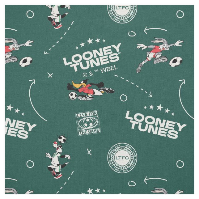 LOONEY TUNES™ Soccer Playbook Pattern Fabric (Swatch)