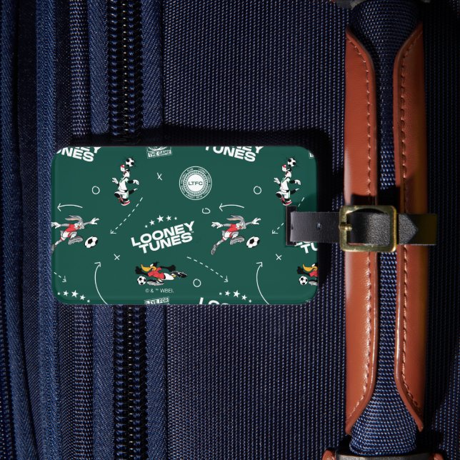 LOONEY TUNES™ Soccer Playbook Pattern Luggage Tag (Front Insitu 4)
