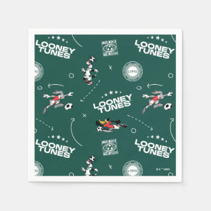 LOONEY TUNES™ Soccer Playbook Pattern Napkins